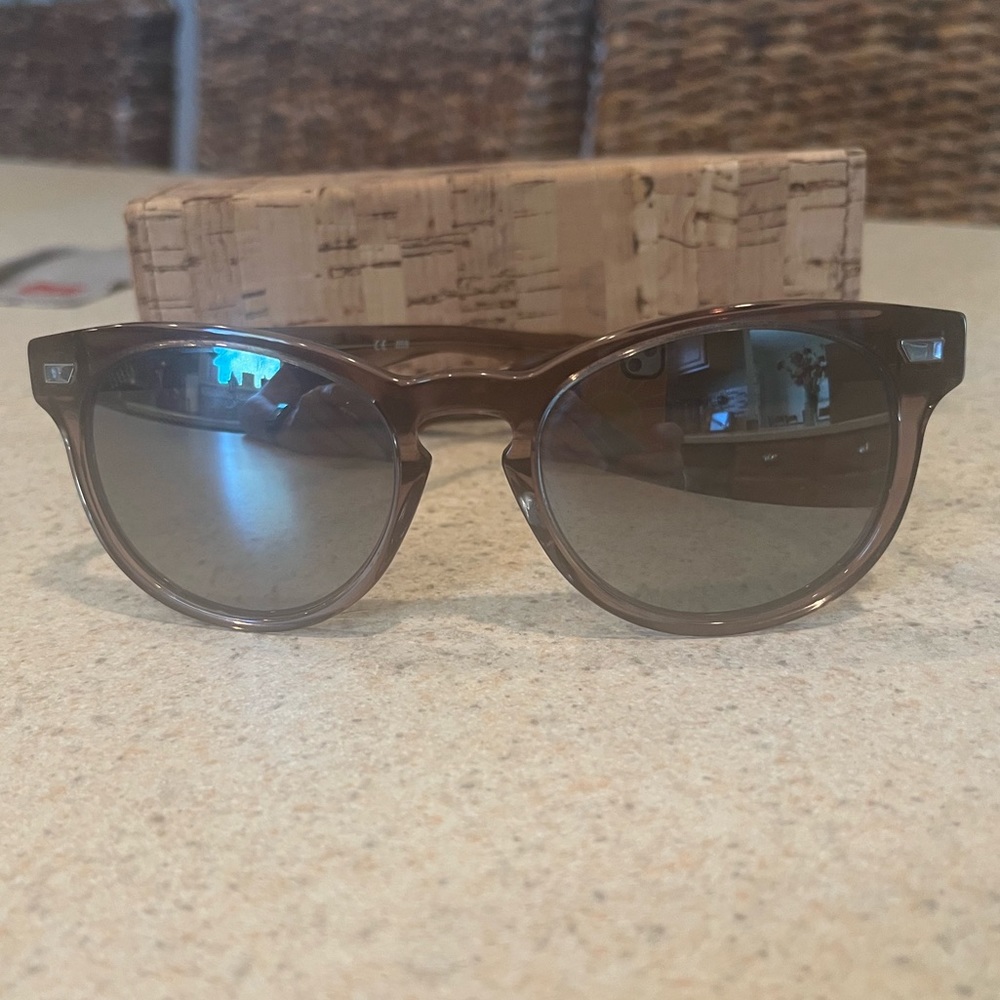 Costa Del Mar shiny taupe crystal round unisex sunglasses